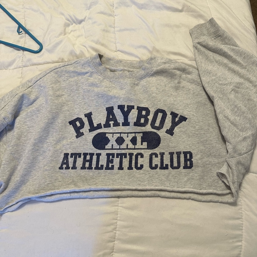 Cropped Playboy Bunny crewneck